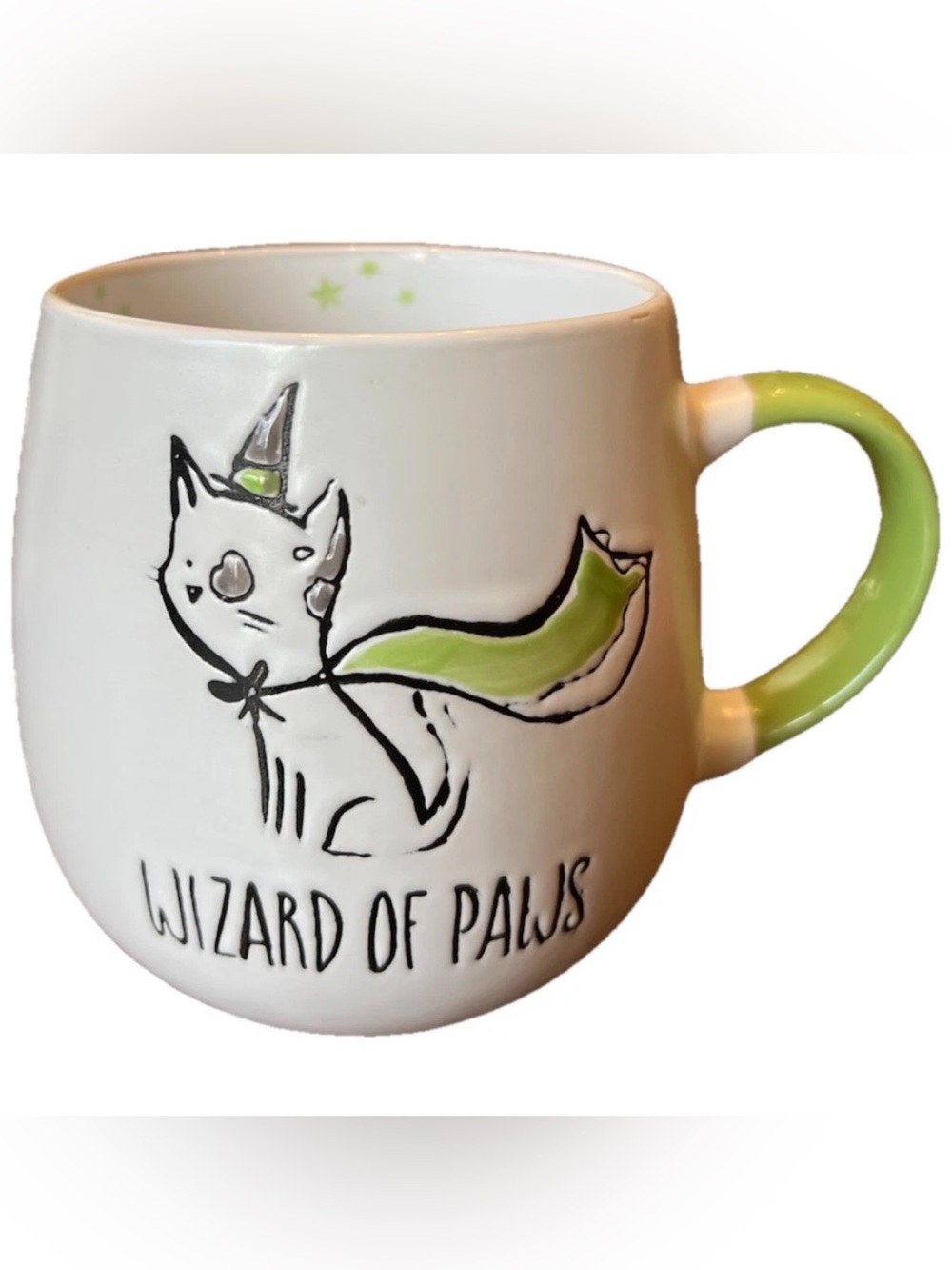 Prima Design Wizard of Paws Cat Mug 16.9oz Whimsical Ceramic Coffee Cup